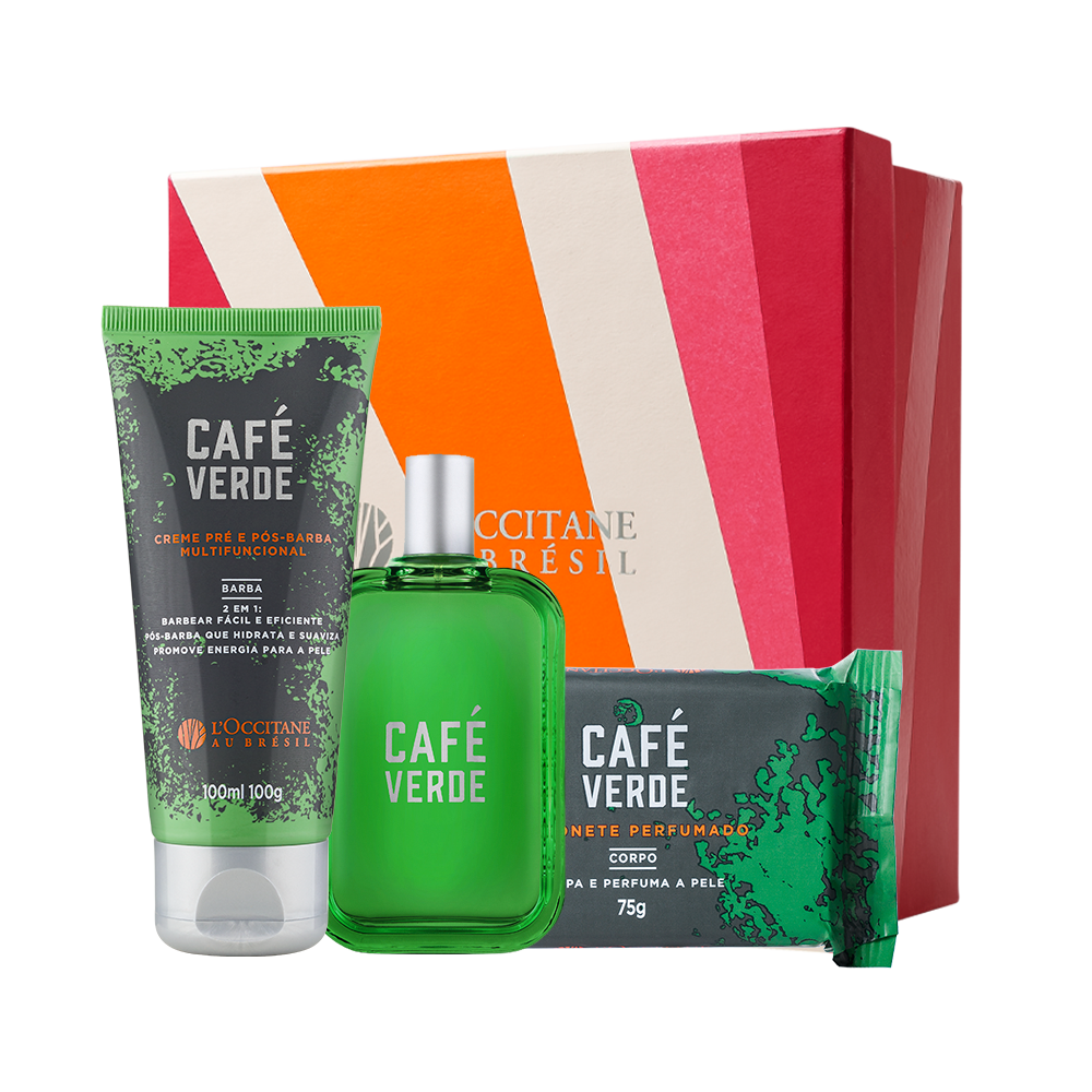 Combo Caf&eacute; Verde: Sabonete, Creme Pr&eacute; e P&oacute;s Barba e Col&ocirc;nia, ,  large image number 0